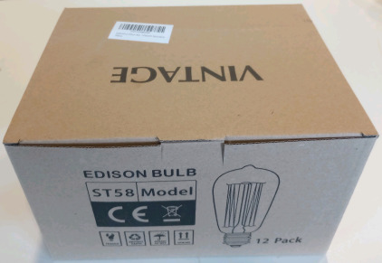 Pack of 12 Vintage Edison Bulbs Model: ST58