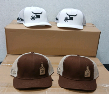 Snap Back Hats (50) White (50) Brown.