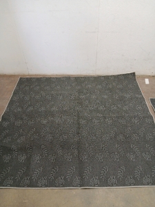 77x70 Black Rug.