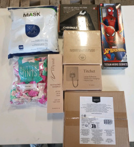 (1) Spiderman Action Figure (1) 100 Piece Mask (1) 1000 Piece Non Stick Parchment Paper Squares & Much More