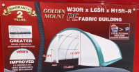 Golden Mount PE Fabric Building 30ftx65ftx15ft