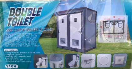 Double Toilet 7ftx4.5ftx8ft