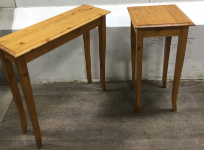 (2) Wood Tables