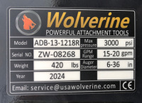 Wolverine Auger Drive W/ (2) Bits, for Full Size Skid Steer Model: ADB-13-1218R - 6