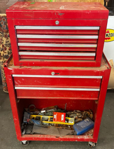 Red Tool Box With Tools