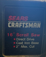 Craftsman 16” Scroll Saw - 3