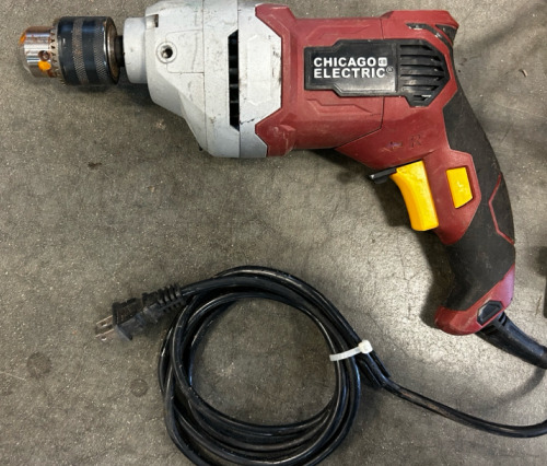 Chicago Electric Heavy Duty Drill, And Wizard 7 1/2” Saw