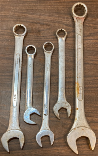 Combination wrenches 1-58, 1-1/8, 1-1/16, 1, 1-5/16