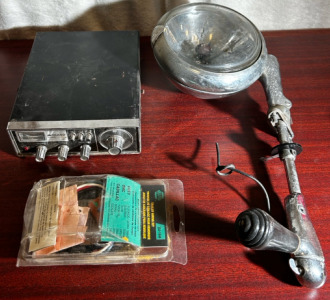 Spare Light, Vintage Model 77-882 Radio, And Trailer Wiring Kit