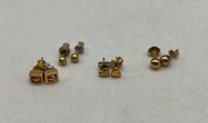 4 Sets Of Gold Earrings