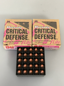 (50) Rounds of Hornady Critical Defense 9mm Luger 100 Gr. FTX