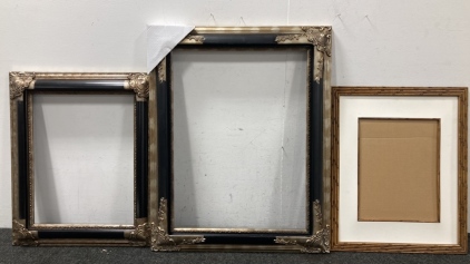 (2) Large Empty Frames, (1) Large Frame with Opening