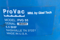 Por Vac Model PVG 55 Serial 204201 - 2