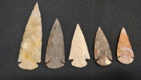 (5) Spear Points 2½" to 4½" Long & (10) Arrowheads 1½" to 2" Long - 2