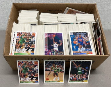 Huge Box Of 1992 And 1993 Upper Deck NBA Basketball Cards