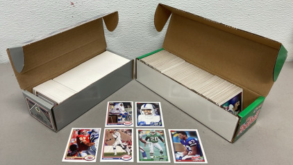 Two Boxes Of 1991 Topps And Upper Deck NFL Football Cards