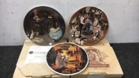 (3) Norman Rockwell Collector Plates