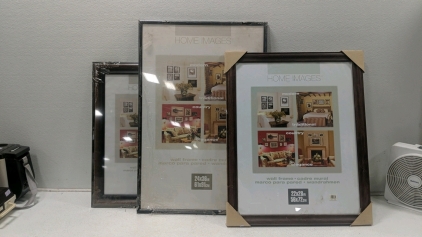 Assortment of Different Size Picture Frames, Various Cases/Containers and a Kar-N-Home Coffeemaker Travel Kit