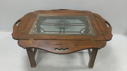 Vintage Center Table with Folding Edges