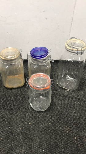 (4) Vintage Canning Jars