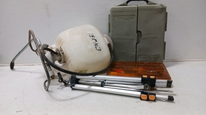 Vintage backpack Sprayer, Sprinklet, Trades Pro Tool Box