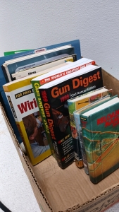 45 Win Mag Shells, Box of books, DVDs