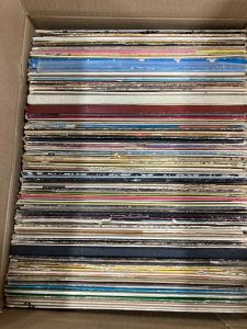 Box of 100+ Vintage Vinyl Records