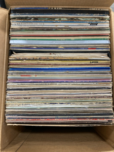 Box of 100+ Vintage Vinyl Records