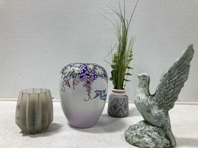 Home decor, Vases, Fake Plants, Bird Statue and more