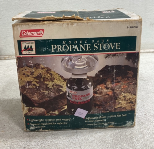 (1) Coleman Model 5438 Propane Camping Stove