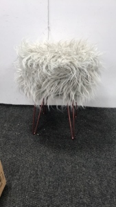 Small Furry Foot Stool