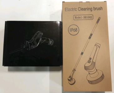 (1) 12v Kuafu Electric Reciprocating Saw With Battery & Charger (1) Electric Cleaning Brush Model: DB1002 (cow)