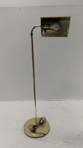 Vintage Brass Tent Shade Floor Lamp