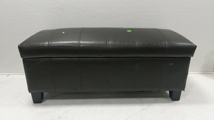 Leather Ottoman with Storage