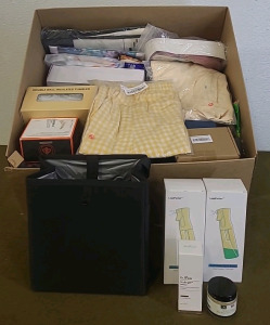 (1) Bottle Of Dr. Oracle NiaBright Ampoule, 50ml Brightening K-Beauty, (1) 60ml Jar Of Wild Yam Balancing Cream, (2) 160ml Continous Spray Bottles, (1) Small Tote Bag & (1) Box Of Assorted Amazon Returns