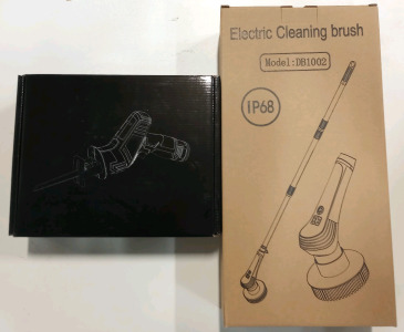(1) 12v Kuafu Electric Reciprocating Saw With Battery & Charger (1) Electric Cleaning Brush Model: DB1002 (cow)