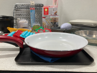 Baking Supplies, Glass& Metal Pie Dishes, (2)!Skillets, (2) Bread Pans, (2) Glass & Metal Casserole Dishes, (2) Muffin Tins, Baking Sheet, Cooling Racks, Assorted Christmas Cookie Cutters, Reusable Cookie Cake & Pastry Liners, Black & Decker Mini Food Pro - 5