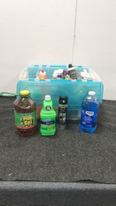 Bin Of Cleaning Supplies