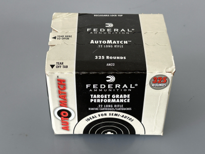 Unopened Box Of Federal Anmunition .22 Long Rifle (325 Rounds)