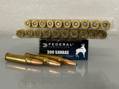 (23) Rounds of Federal 300 Savage 150 Gr.