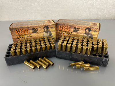 (50) Rounds HSM Cowboy Action 32-20 WIN 115 Gr. Ammo and 49 Brass Casings