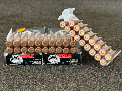 (37) Rounds of Wolf Performance Ammunition 7.62x54R 148 Gr.