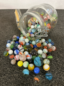 Jar Of Vintage Marbles