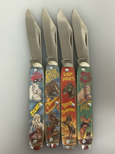 (4) Pocket Knives: Gene Autry, Black Diamond, Trigger, and Lone Ranger