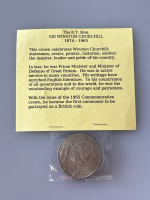 Sir Winston Churchill Coin, Kennedy Half Dollar, and Limited Edition Commemorative Medallion - 2