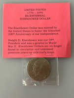 Kennedy Half Dollar Gem PROOF Edition and A Bicentennial Eisenhower Dollar - 5