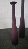 (1) Set of 3 Tall Purple Ombre Vases - 2