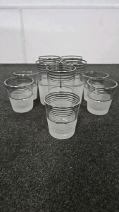 (1) Set of 10 Vintage Bar Glasses