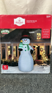 10ft Tall Inflatable Snowman