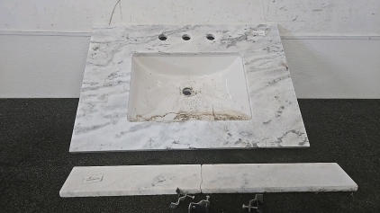 (1) Marble and Porcelain Sink Insert